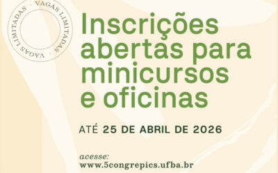 Inscrições abertas para minicursos e oficinas do 5º CONGREPICS