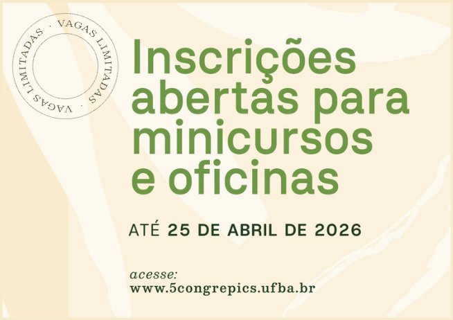 Inscrições abertas para minicursos e oficinas do 5º CONGREPICS